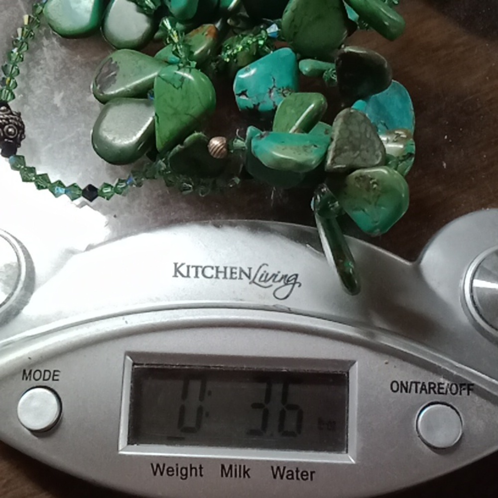 Turquoise Tear Drop Necklace #A365 - Picture 10 of 10